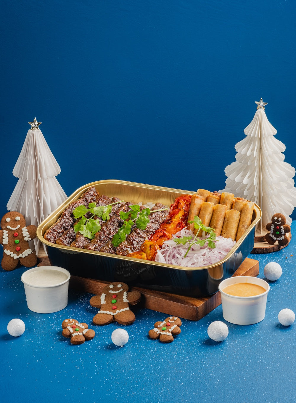 Combo Plate with Shawarma Lumpia Tray