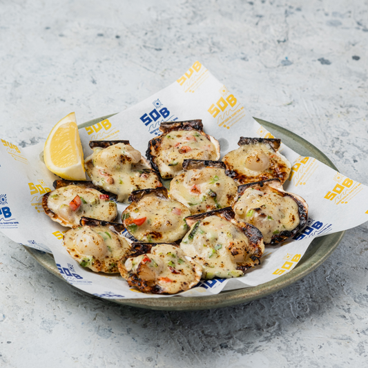 3-Cheese Baked Scallops